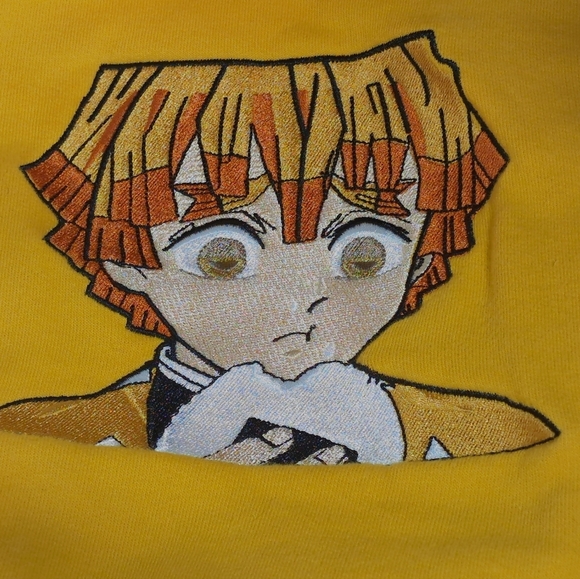Independent TC S Yellow Zenitsu Demon Slayer Embroidered Hoodie - Picture 4 of 6